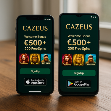 Cazeus Casino - Mobilās Aplikācijas - iOS un Android Lejupielāde